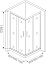 Душевой уголок Good Door Latte CR -100-C-WE, 100 х 100 х 185 см, стекло прозрачное, белый, ЛА00007