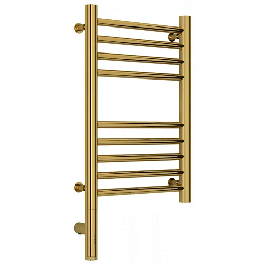 Полотенцесушитель электрический Сунержа Богема 3.0, высота 50 см, ширина 30 см, диммер слева/справа, цвет золото, 03-5804-5030/03-5805-5030