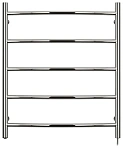 Полотенцесушитель электрический Стилье Формат 40 П/Л 00540-6050/00541-6050, 600x500, хром
