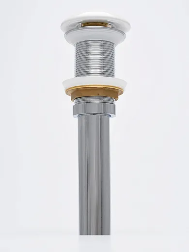 AQM7002-0W Донный клапан AQUAme без перелива, керамическая накладка, цвет белый