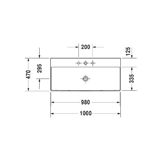 Умывальник мебельный Duravit DuraSquare 100x47 белый