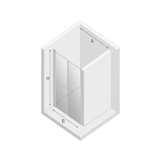Дверь в нишу New Trendy NEW SOLEO100x195