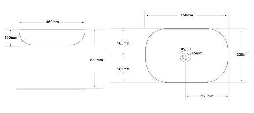 Умывальник накладной Roxen Conta 570055-B Умывальник накладной Roxen Conta 570055-B