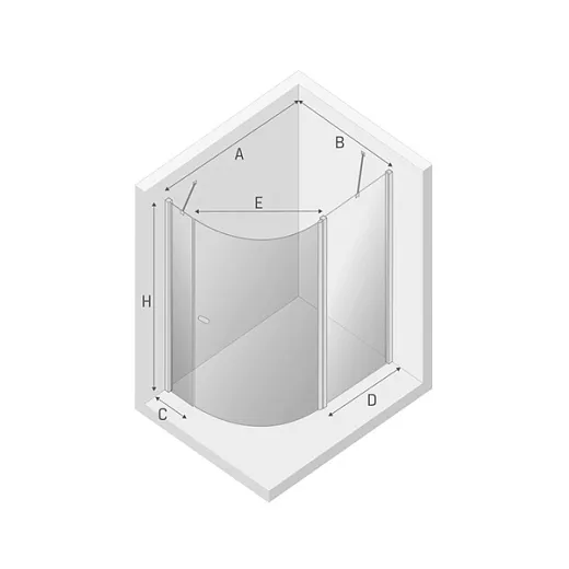 Душевой уголок New Trendy NEW SOLEO 100x80x195 (var 7)