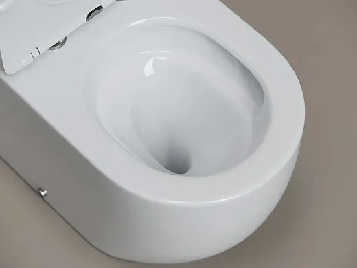 Напольный унитаз Ceramicanova Mia CN1801T, безободковый, смыв Торнадо, сиденье микролифт, белый