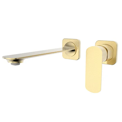 AQM6315BG AQUAme Monza Смеситель для раковины настенный на 2 отв., внутр монтаж в компл., Brushed gold