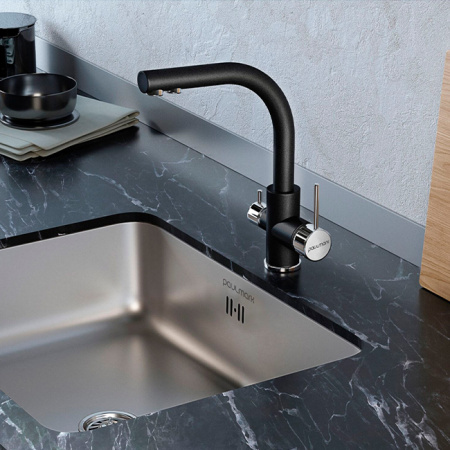 Смеситель PAULMARK ESSEN  Es213011-418 (черный/черный металлик)