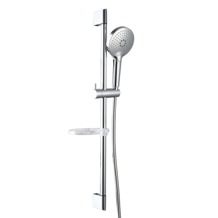 AQM8101CR Душевой гарнитур AQUAme H=790мм, Ø120 мм, 3 режима, мыльница, шланг 1500мм, Хром AQM8101CR Душевой гарнитур AQUAme H=790мм, Ø120 мм, 3 режима, мыльница, шланг 1500мм, Хром