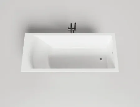 Ванна Salini Cascata 104223MF, 180 х 80 см, из искусственного камня S-Stone, цвет белый матовый, покраска по RAL полностью