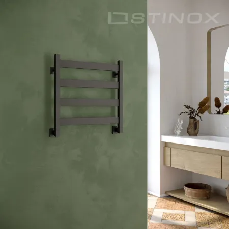 Полотенцесушитель водяной Stinox San Remo 500x500 чёрный матовый
