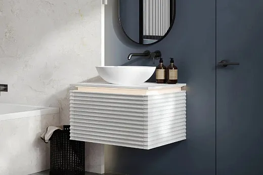 Умывальник Belux Дубай Д-900 для столешницы solid surface белый матовый, 4810924280978