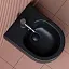 Биде Ceramicanova Play 37 x 49 x 30 см, подвесное, цвет черный матовый, CN3002MB, сантехфарфор