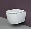 Комплект: инсталляция Ceramicanova Balance с кнопкой Balance Rect белой и унитаз подвесной Ceramicanova Play Rimless с сиденьем микролифт