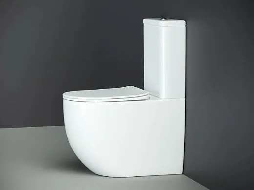 Унитаз компакт Ceramicanova Mia Rimless CN1801 крышка микролифт, безободковый, белый, сантехфарфор