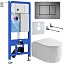 Комплект инсталляции с унитазом 6 в 1 Roxen StounFix Dual Fresh 968290 (состоит из: 710200, Steel 420280G, 530200-01)