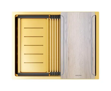 Кухонная мойка PAULMARK NEXT-MULTI SINK 58 UNI PM785845-BG (золото/брашированное золото)