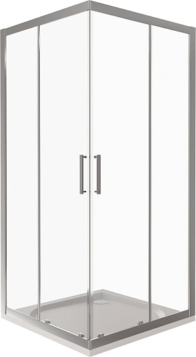 Душевой уголок Good Door Latte CR -100-C-WE, 100 х 100 х 185 см, стекло прозрачное, белый, ЛА00007