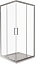 Душевой уголок Good Door Latte CR -100-C-WE, 100 х 100 х 185 см, стекло прозрачное, белый, ЛА00007