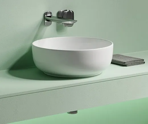 Умывальник Ceramicanova Taycan CN12003 37.5см сантехфарфор накладной белый, CN12003