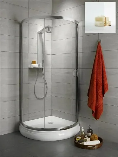 Душевой уголок Radaway Premium Plus B 30473-01-02N, 90 х 90 см, стекло сатин, профиль хром