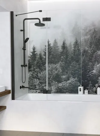 Шторка на ванну Radaway Essenza New Black PND II 100L (прозрачное)