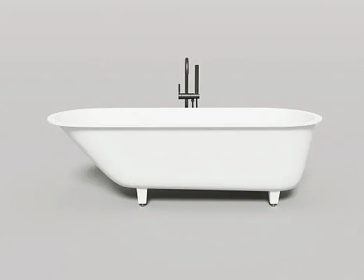 Ванна Salini Ornella Kit 102413MF, 170 х 70 см, из искусственного камня S-Sense, цвет белый матовый, покраска по RAL полностью