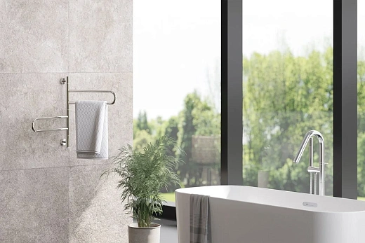 Полотенцесушитель электрический Сунержа Парео 4.0, 600x550, 2 поворотные секции, хром, 00-0823-0567