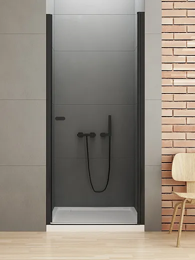 Дверь в нишу New Trendy NEW SOLEO BLACK 90x195 (var 1)