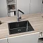 Кухонная мойка PAULMARK NEXT 54 UNI PM215444-GM черный/вороненая сталь