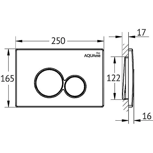Кнопка смыва AQUAme AQM4101W белая
