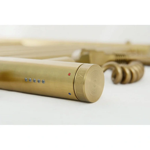 Полотенцесушитель электрический Сунержа Богема 3.0, высота 60 см, ширина 40 см, диммер слева/справа, цвет состаренная латунь, 051-5804-6040/051-5805-6040