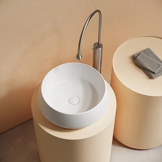 Умывальник Ceramicanova Maya CN12004 40см сантехфарфор накладной белый, CN12004