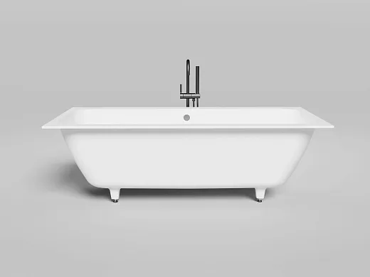 Ванна Salini Orlanda Axis 103212GF, 180 х 80 см, из искусственного камня S-Sense, цвет белый, покраска по RAL полностью