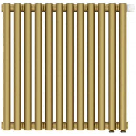 Радиатор отопления Сунержа Эстет-00 EU50, 12 секций, нижнее подключение, цвет матовое золото, 032-0322-5012