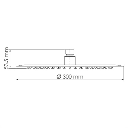 Верхний душ WasserKRAFT A116, D300 мм, хром Верхний душ WasserKRAFT A116, D300 мм, хром