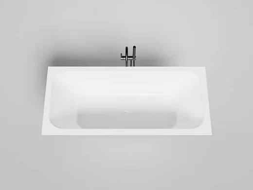 Ванна Salini Orlanda Axis Kit 103323MF, 170 х 75 см, из искусственного камня S-Stone, цвет белый матовый, покраска по RAL полностью