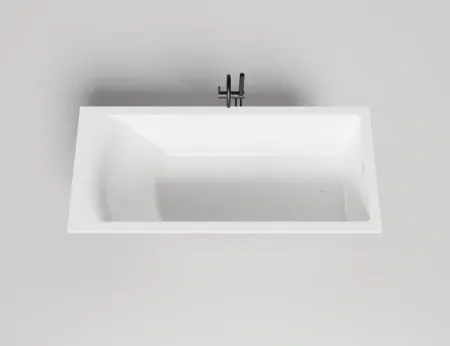 Ванна Salini Cascata Kit 104523MF, 180 х 80 см, из искусственного камня S-Stone, цвет белый матовый, покраска по RAL полностью