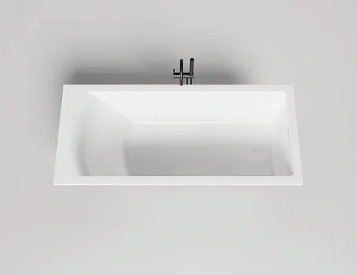 Ванна Salini Cascata Kit 104523MF, 180 х 80 см, из искусственного камня S-Stone, цвет белый матовый, покраска по RAL полностью