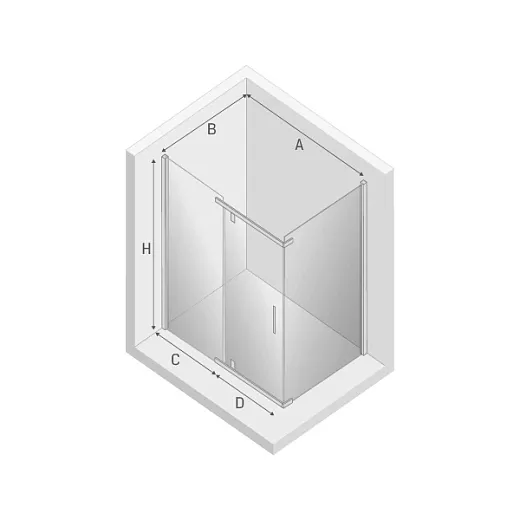 Душевой уголок New Trendy NEW KOMFORT 120x90x195 (var 2)