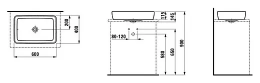 Раковина Laufen Pro 8.1695.2.000.112.1