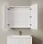 Зеркальный шкаф Sancos Diva DIV800, 80 см, с LED подсветкой, выключатель сенсорный, белый