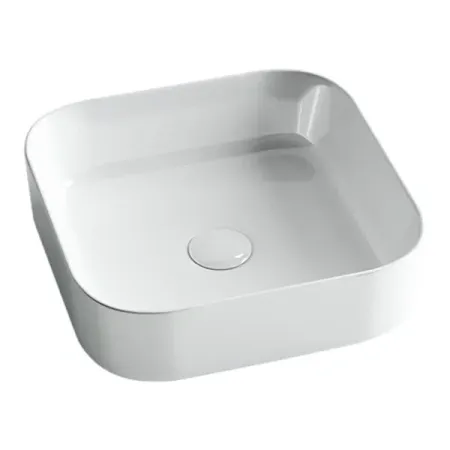 Умывальник Ceramicanova CN6012 38.5х38.5х13.5см накладной квадратный без перелива, CN6012