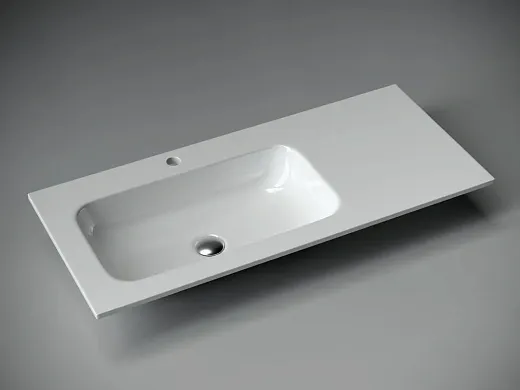 Раковина Ceramicanova Grace CN7014 встраиваемая, 101 х 45.7 см, левая, белый, сантехфарфор