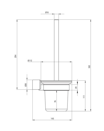 Ёршик для унитаза Deante Arnika Gold Br ADA_R711