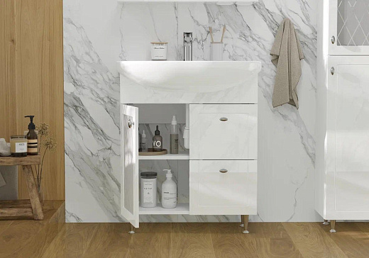 Тумба напольная Volna Milena 70.1D.2Y под умывальник Балтика белая