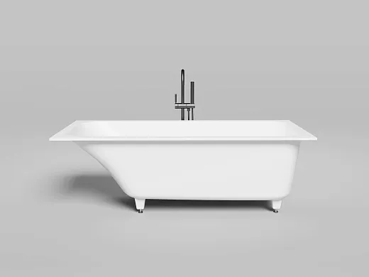 Ванна Salini Orlanda Kit 102127MF, 170 х 75 см, из искусственного камня S-Stone, цвет белый матовый, покраска по RAL полностью