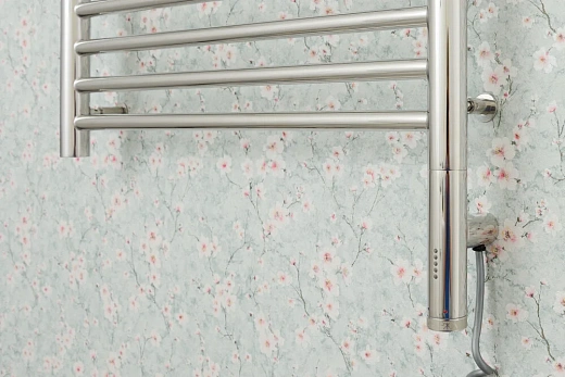 Полотенцесушитель электрический Сунержа Богема 3.0 500x500 с полкой, хром, L/R