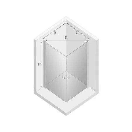 Душевой уголок New Trendy NEW SOLEO BLACK 2D 80x80x195 (var 1)