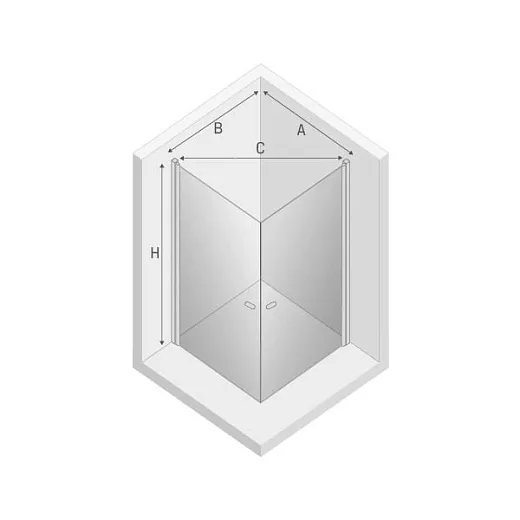 Душевой уголок New Trendy NEW SOLEO BLACK 2D 80x80x195 (var 1)