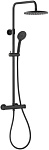 Душевая система Moza black с термостатическим смесителем